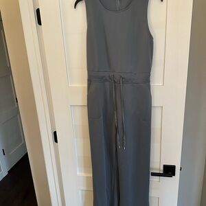 Gray Blue Sleeveless Jumpsuit